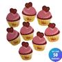 Imagem de Kit 50 Unidades Cartão Mãe - Cupcake Coração