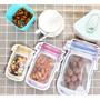 Imagem de Kit 50 unidades de sacos zip lock reutilizável imagem pote hermético alimentos
