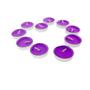 Imagem de Kit 500 Mini Vela Rechaud Parafina C/Suporte Tea Light Decorativa Roxa