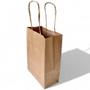 Imagem de Kit 500 Sacolas Pequenas de Papel Kraft 15x23x8 - Resistentes para Delivery e Produtos Compactos