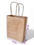Imagem de Kit 500 Sacolas Pequenas de Papel Kraft 15x23x8 - Resistentes para Delivery e Produtos Compactos