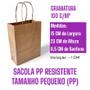 Imagem de Kit 500 Sacolas Pequenas de Papel Kraft 15x23x8 - Resistentes para Delivery e Produtos Compactos