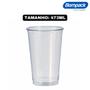 Imagem de Kit 500un Copo 473ml Pet Transparente 16 oz/98 + Tampa Reta SEM Furo Bompack