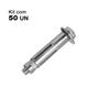 Imagem de Kit 50un Chumbador Cba C/ Parafuso 1/4" X 2" - Âncora