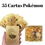 Imagem de Kit 55 Cartas Pokemon Folha De Ouro Douradas Edição Limitada