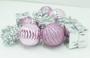 Imagem de Kit 55 Peças Tubo Natalino Enfeite Árvore De Natal Rosa 5cm