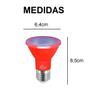 Imagem de Kit 5x Lâmpada Led Par 20 6w Bivolt E27 Luz Vermelho Kian