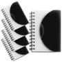 Imagem de Kit 5X Mini Caderneta 8X11Cm 80 Folhas Sem Pauta Preto