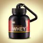 Imagem de Kit 5x Porta Whey Protein e Suplementos Gold Funil Portátil Chaveiro 200ml