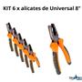 Imagem de Kit 6 Alicate Universal Em Aço Forjado 8 Polegadas Sharkblue