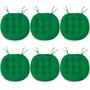 Imagem de Kit 6 Almofadas Futton Assento De Cadeira Confortável Macio Futton C/ Fitas De Amarrar 40x40CM Redondas