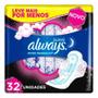 Imagem de Kit 6 ALWAYS NOTURNO C/ 32 ABSORVENTES (SECA OU SUAVE)