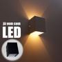 Imagem de Kit 6 arandela 2 fachos preta + 6 lâmpadas led g9 5w 3000k p/ parede muro externa e interna st678