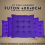 Imagem de KIT 6 Assentos Almofadas Futon Cadeira Grande Cheia Decorativa Sofá Poltrona Cama Fita Para Amarrar 40x40cm