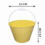 Imagem de Kit 6 Baldes Multiuso Plastico 12 Litros Amarelo