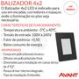 Imagem de Kit 6 Balizador Parede Led Preto 2w IP65 4x2 Branco Frio 6500k