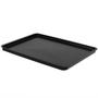 Imagem de Kit 6 Bandejas Plásticas para Servir 32x23cm Preto Restaurante A4 Fast Food Coza