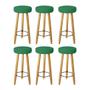 Imagem de Kit 6 Banquetas Decorativas 78cm com Pés Pálito Italian Verde - Mafer