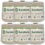 Imagem de Kit 6 Barbantes Euroroma Cru 1 Quilo Fio Número 8 para Confecção de Tapes, Jogos de cozinha e banheiro, Caminho de mesa, Travesseiro e Amigurumi