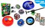 Imagem de Kit 6 Beyblade Led com Arena Pista 4 Lançador Pegasus Beyblad Piao Led Bey Blade