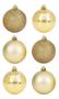 Imagem de Kit 6 Bolas De Natal Douradas Brilhantes 8 Cm - Dourado