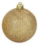 Imagem de Kit 6 Bolas De Natal Douradas Brilhantes 8 Cm - Dourado