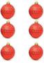 Imagem de Kit 6 Bolas Decorativas de Natal Para Árvore Enfeite 6cm Vermelho Natalino