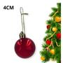 Imagem de Kit 6 Bolinhas Pequena Vermelha 4cm Para Árvore Natal Enfeite Natalino de Pendurar