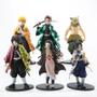 Imagem de Kit 6 Bonecos Demon Slayer Kimetsu no Yaiba Action Figure Tanjiro Kamado Nezuko Zenitsu Agatsuma Inosuke Hashibira Giyuu Tomioka Shinobu Kocho