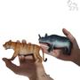 Imagem de Kit 6 Bonecos Miniatura Animais Selvagens De Borracha 
