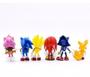 Imagem de Kit 6 Bonecos Miniatura Sonic Amy Rose Coleção Action Figure kit 2 metal