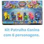 Imagem de Kit 6 Bonecos Patrulha Canina Brinquedo Infantil Patrulheiro