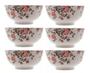Imagem de Kit 6 Bowl Tigela de Porcelana Com Flor 420ML  13x7 Cm LYOR 8600