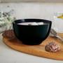 Imagem de Kit 6 Bowls de Vidro 700ml Cumbucas Preto Tigela Sopa Saladas Caldos Sobremesas Opalino Lyor