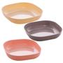 Imagem de Kit 6 Bowls Lyor Quadrados Bambu Sortido Tigela 14,5x3cm Frutas Petiscos Sobremesas