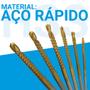 Imagem de Kit 6 Brocas Espiral Corte Lateral Madeira Metal Ferramentas