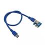 Imagem de Kit 6 cabo riser 60cm pci-e x16 usb 3.0 bitcoin ethereum etc