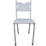 Imagem de Kit 6 Cadeira para Cozinha MC Tubular Almofadada Estrutura Branca com Assento Branco