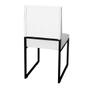 Imagem de Kit 6 Cadeira Para Sala de Jantar Trendy Base Metálica Preto material sintético Branco - Móveis Mafer