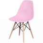 Imagem de Kit 6 Cadeiras Charles Eames Eiffel Wood Design - Rosa Claro