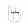 Imagem de Kit 6 Cadeiras de Cozinha 1700  6 Un Cromado/Courano Branco - Carraro