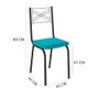 Imagem de Kit 6 Cadeiras de Cozinha Colorado material sintético Azul Turquesa Pés de Ferro Preto - Pallazio