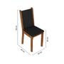 Imagem de Kit 6 Cadeiras de Jantar 4291 Madesa Rustic/Preto