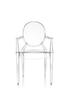 Imagem de Kit 6 Cadeiras de Jantar Design Ghost Acrílica Transparente com Braço