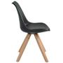 Imagem de Kit 6 Cadeiras De Jantar Design Saarinen Wood Base Madeira Lívia R02 Preto - Mpozenato