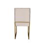 Imagem de Kit 6 Cadeiras de Jantar Metálica Dourado com Suede Bege Malta - Mafer