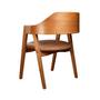 Imagem de Kit 6 Cadeiras de Madeira 100% Maciça, Estofada e Braço com Corda Náutica Bélgica Living Outdoor Esp