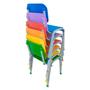 Imagem de Kit 6 Cadeiras De Plástico Infantil Polipropileno LG flex Reforçada Empilhável Cores Variadas