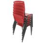 Imagem de Kit 6 Cadeiras de Plástico Polipropileno LG flex Reforçada Empilhável Vermelha