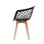 Imagem de Kit 6 Cadeiras Design Eames Wood Web Preta